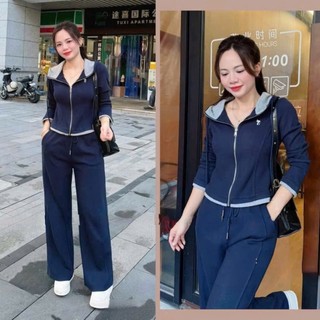 Set bộ nỉ nữ có mũ Loại 1 thiết kế thêu mèo siêu xinh, kiểu dáng trẻ trung cá tính