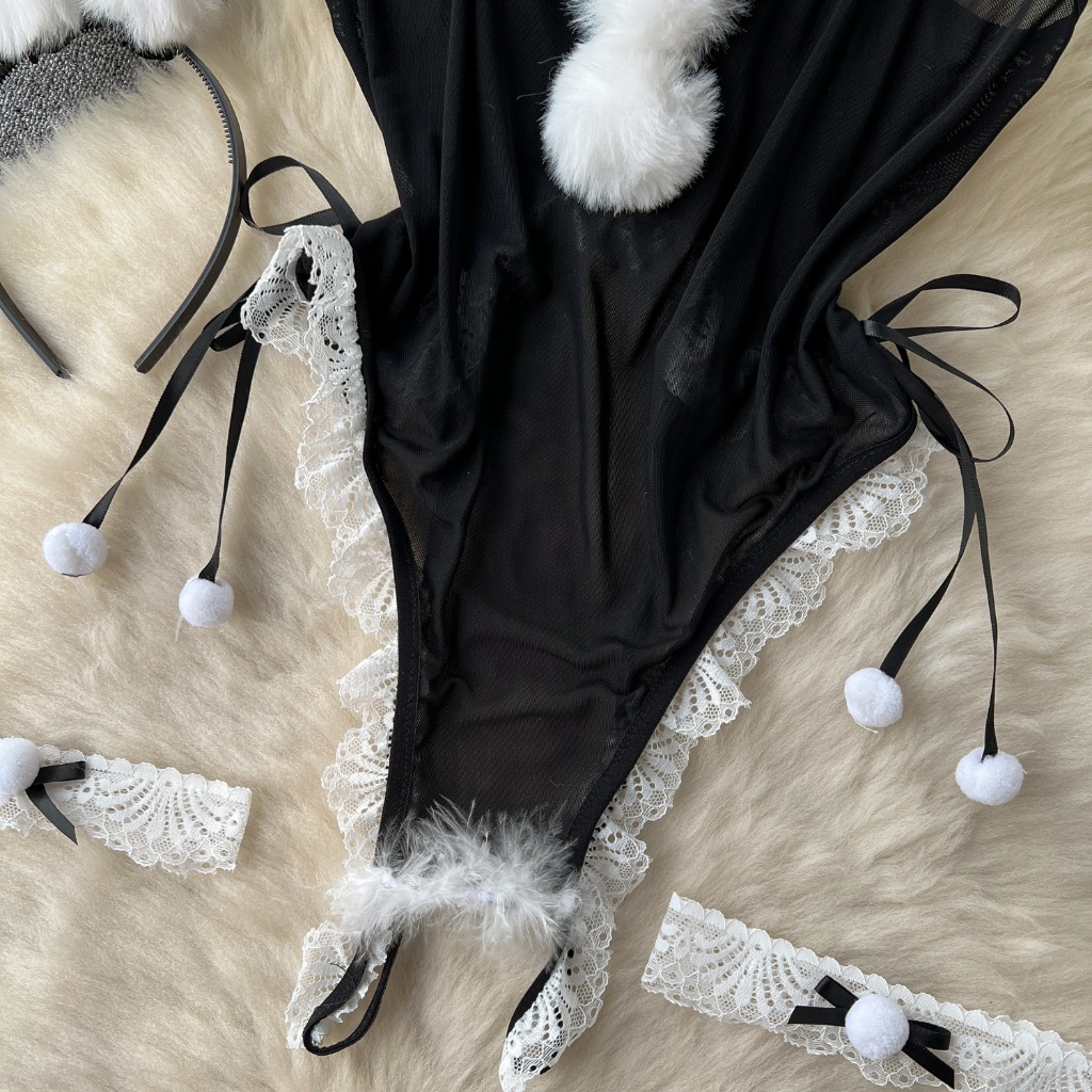 Set cosplay thỏ bông trắng sexy gợi cảm bodysuit đồ ngủ liền thân bunny đen xẻ đáy bonita quyến rũ BIKI HOUSE N333 - HCM | BigBuy360 - bigbuy360.vn