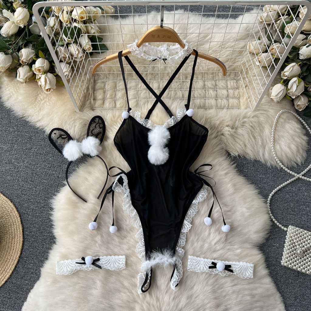 Set cosplay thỏ bông trắng sexy gợi cảm bodysuit đồ ngủ liền thân bunny đen xẻ đáy bonita quyến rũ BIKI HOUSE N333 - HCM | BigBuy360 - bigbuy360.vn