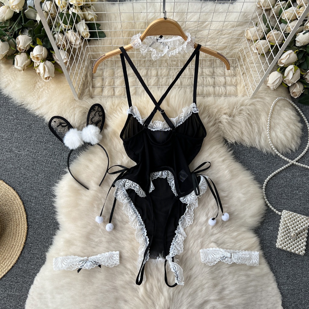 Set cosplay thỏ bông trắng sexy gợi cảm bodysuit đồ ngủ liền thân bunny đen xẻ đáy bonita quyến rũ BIKI HOUSE N333 - HCM | BigBuy360 - bigbuy360.vn