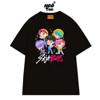 Áo Thun Nhóm Nhạc Nam Virtual Saja Boys Phim Netflix Chất Vải Cotton 75 Thoáng Mát NGỐ TEE