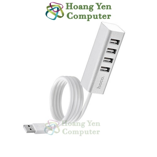 Hub USB Hoco HB1 4 Cổng – Dây Dài 80CM, Thiết Kế Nhỏ Gọn, Tiện Lợi – BH 12 Tháng - Hoàng Yến Computer