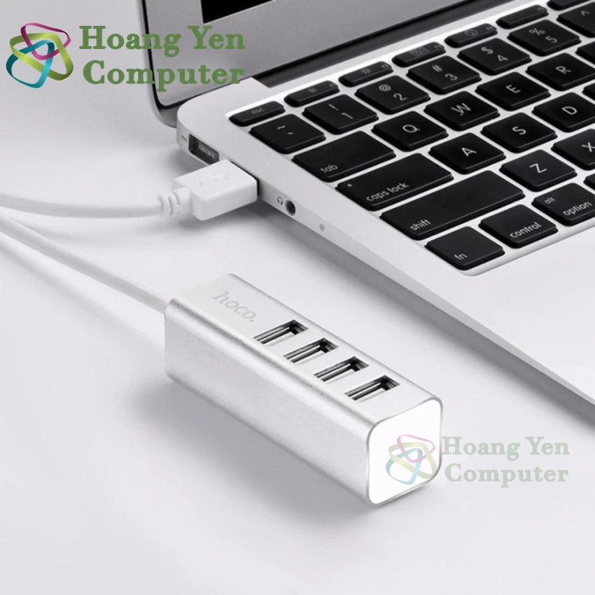 Hub USB Hoco HB1 4 Cổng – Dây Dài 80CM, Thiết Kế Nhỏ Gọn, Tiện Lợi – BH 12 Tháng - Hoàng Yến Computer