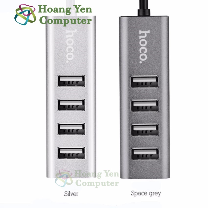 Hub USB Hoco HB1 4 Cổng – Dây Dài 80CM, Thiết Kế Nhỏ Gọn, Tiện Lợi – BH 12 Tháng - Hoàng Yến Computer