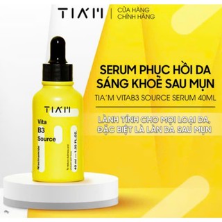 Serum Tiam Dưỡng Trắng Da, Giảm Thâm Nám, Hỗ Trợ Phục Hồi Da Sau Mụn Vita B3 Source Serum 40ml  Tiam