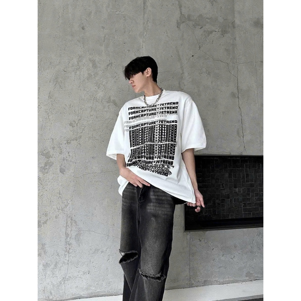Áo thun Stee Cổ tròn CAPTURE Localbrand ICVCVNI Unisex Cotton