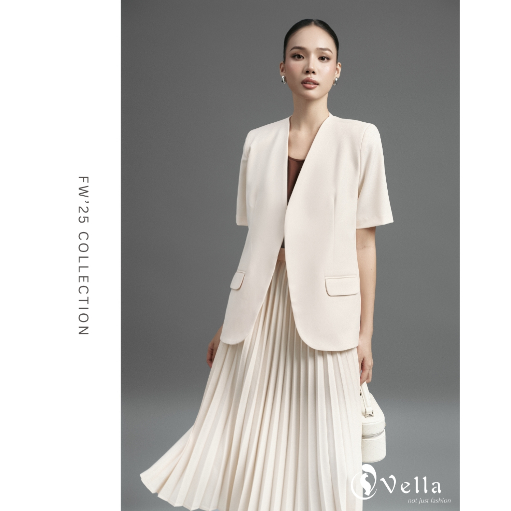 Chân váy xếp li cao cấp dáng dài Vella VA25084 & VV25127