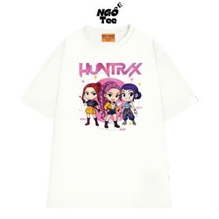 Áo Thun Nhóm Nhạc Nữ Huntrix Style Chibi Chất Vải Cotton 75 Thoáng Mát NGỐ TEE