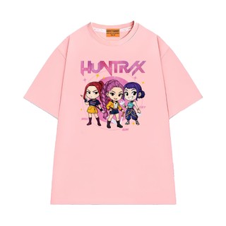 Áo Thun Nhóm Nhạc Nữ Huntrix Style Chibi Chất Vải Cotton 75 Thoáng Mát NGỐ TEE