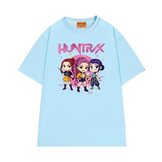 Áo Thun Nhóm Nhạc Nữ Huntrix Style Chibi Chất Vải Cotton 75 Thoáng Mát NGỐ TEE