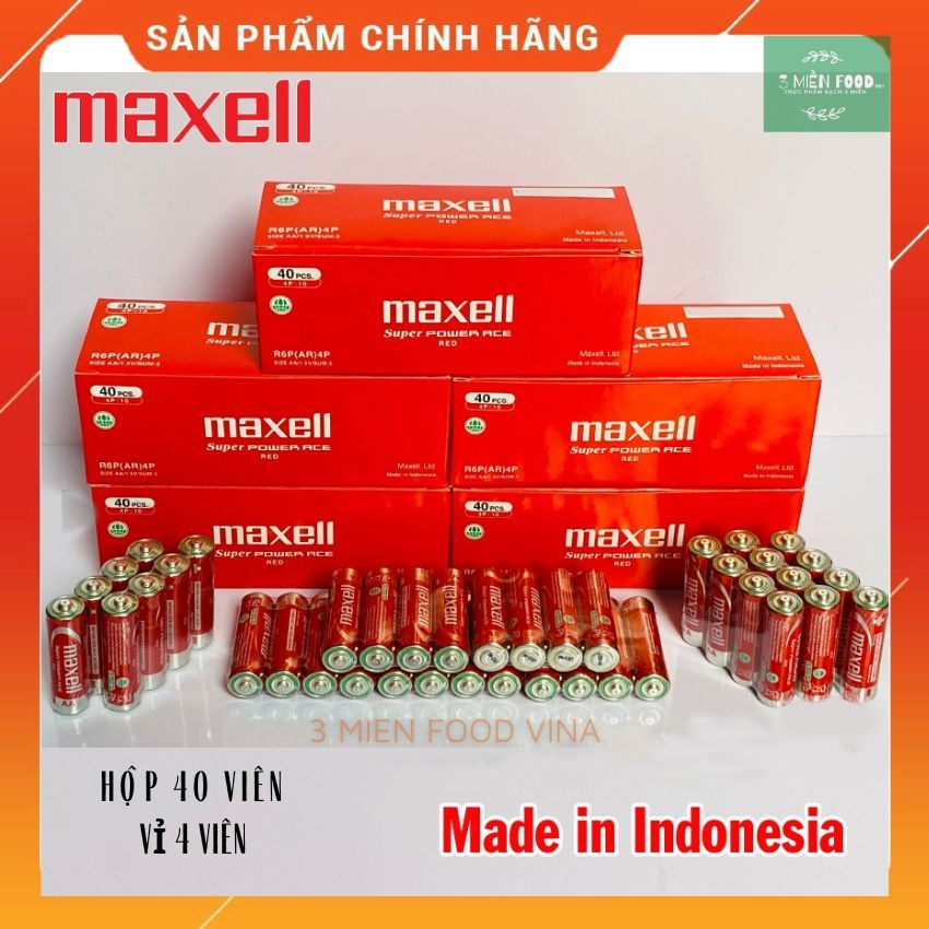 Pin Maxcell AA,Pin 2A/AA 1,5V-Hàng Chính Hãng hộp 40 viên dùng cho ...