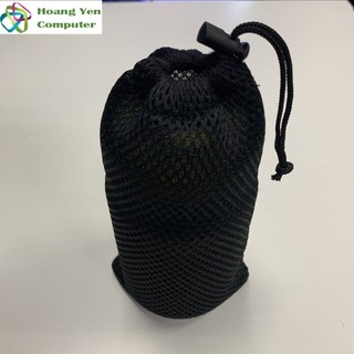 (ĐEN) Túi Lưới Đựng Pin Dự Phòng, Cốc Sạc, Dây Cáp, Adapter... – Dây Rút Tiện Lợi, Chống Trầy – Hoàng Yến Computer