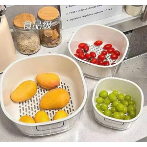 Bộ rổ rửa và ráo nước 2 lớp đa năng tiện lợi