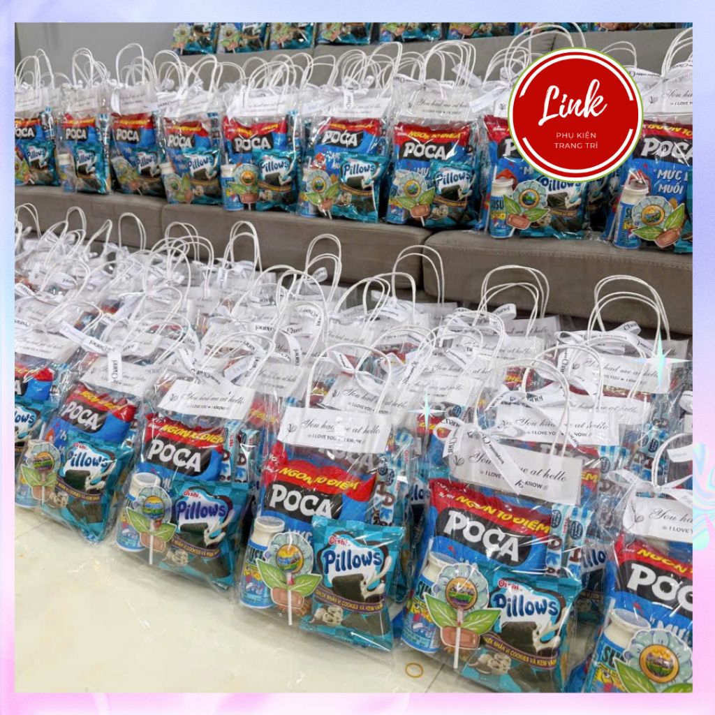 (50-100) Túi đựng bánh kẹo, quà tặng. Kích thước 25x30 cm