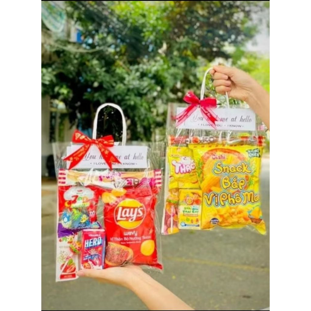 (Sét 10c) Túi đựng bánh kẹo, quà tặng.  Kích thước 25x30cm