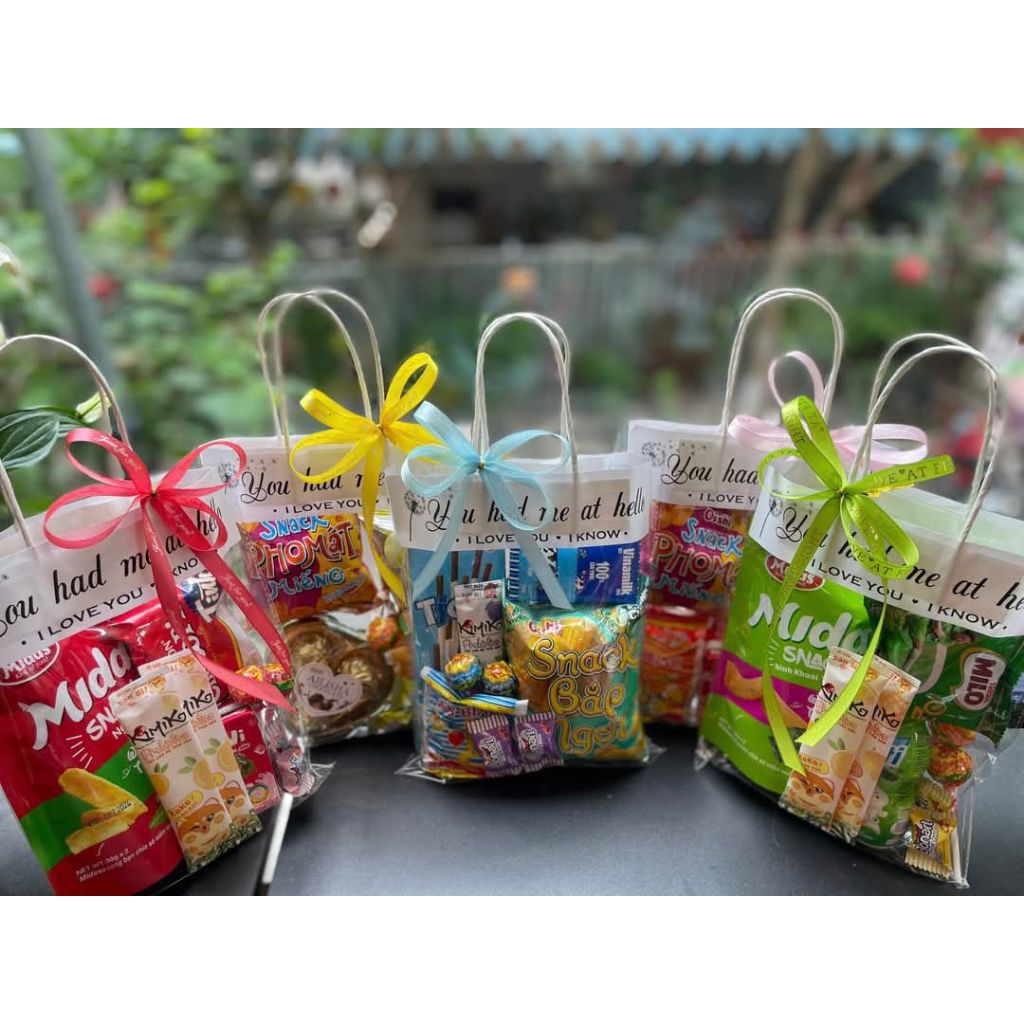 (Sét 10c) Túi đựng bánh kẹo, quà tặng.  Kích thước 25x30cm