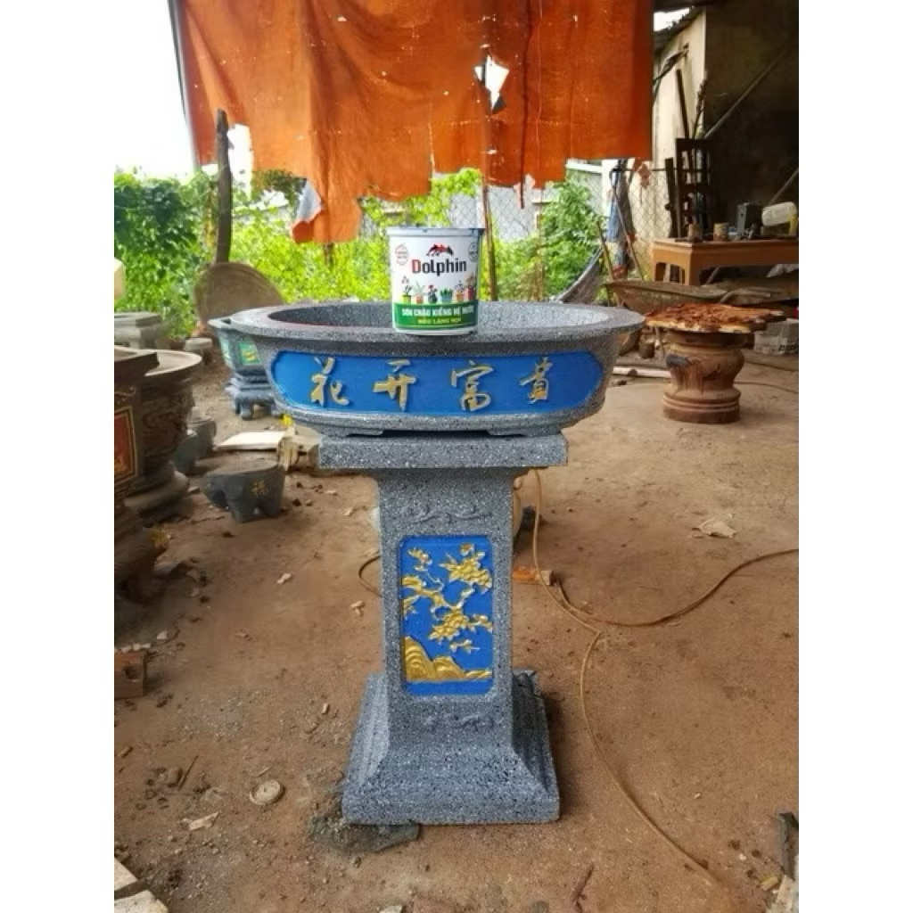 {Lon 5kg-Tặng cọ} Sơn Chậu Kiểng Láng Mịn DOLPHIN Hệ Nước Sơn Chậu Cảnh, Vải, Gỗ, Nhựa, Betong