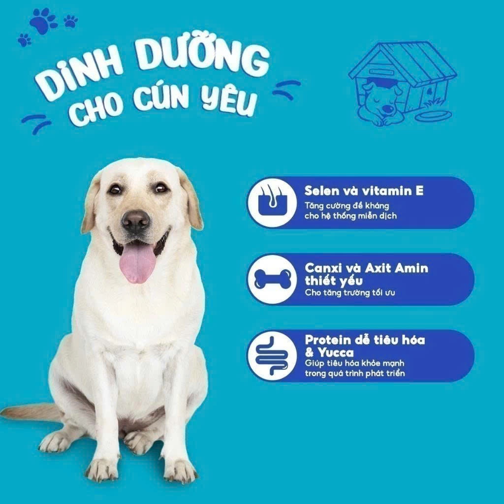 Thức Ăn Hạt Cho Chó Con Ganador Vị Trứng Và Sữa Gói 3kg Hỗ Trợ Phát Triển Xương Và Hệ Miễn Dịch