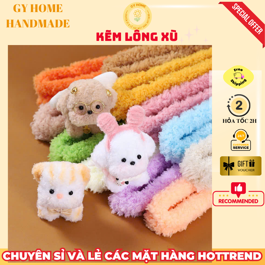 Kẽm Lông Xù, Kẽm Lông Làm Thú, Làm Cún, Túi Xách, Đồ Handmade- GY HOME HANDMADE
