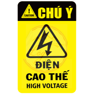 Tem cảnh báo điện ⚡ Tem dán nguy hiểm điện giật – Điện cao thế, thiết bị điện. Chống nước, bền màu – Nhiều mẫu chọn