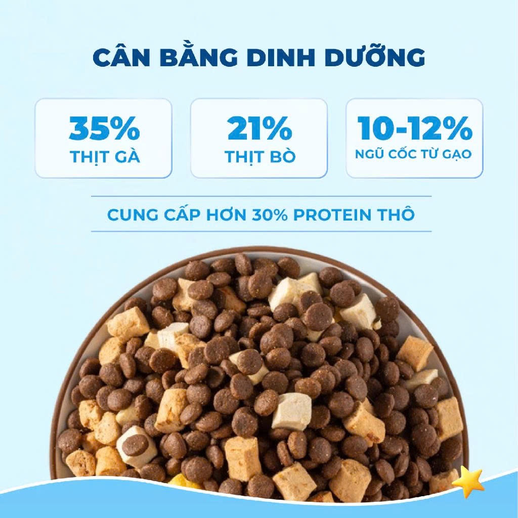 Thức Ăn Cho Mèo MRVET T1&T2 Gói Hạt Cho Mèo Holistic 300G Với 30% Protein Dùng Cho Mèo Mọi Lứa Tuổi