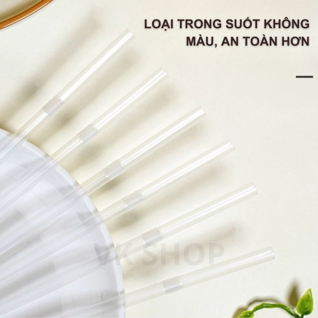 Ống Hút Dùng 1 Lần Hộp 100 Cây, Ống Hút Nhựa Tiện Lợi Cho Tiệc, Sự Kiện, Du Lịch