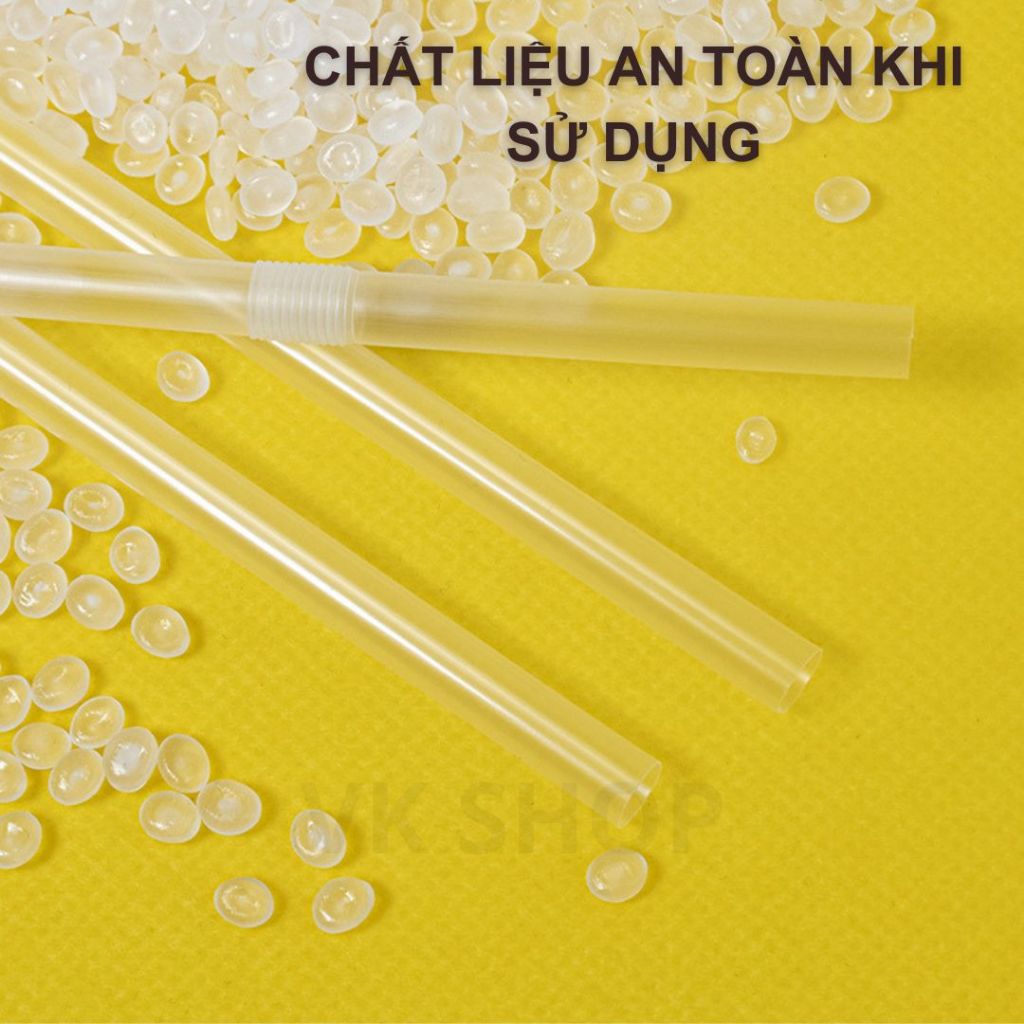 Ống Hút Dùng 1 Lần Hộp 100 Cây, Ống Hút Nhựa Tiện Lợi Cho Tiệc, Sự Kiện, Du Lịch