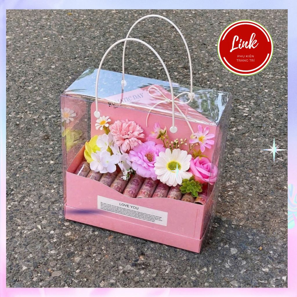 (SET 5c) Hộp mica ROMATIC DAY trong suốt