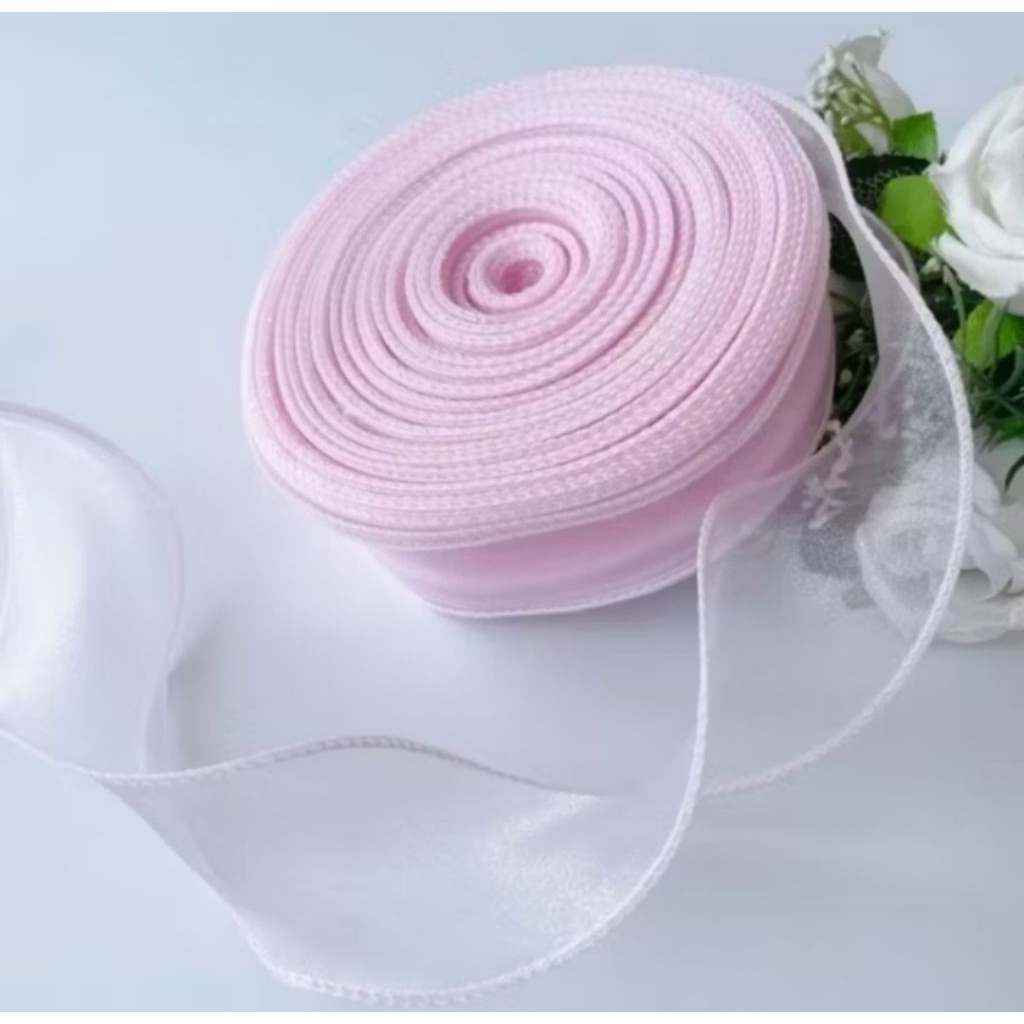 Ruybang voan không lõi. Bản 4cm x 9m. Phụ kiện trang trí hoa , hộp quà