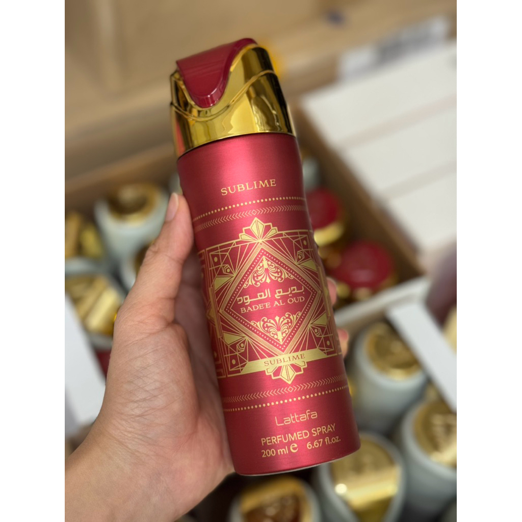 Xịt khử mùi body toàn thân Lattafa, Bodymist Lattafa lưu hương nước hoa lâu 200ml/chai.