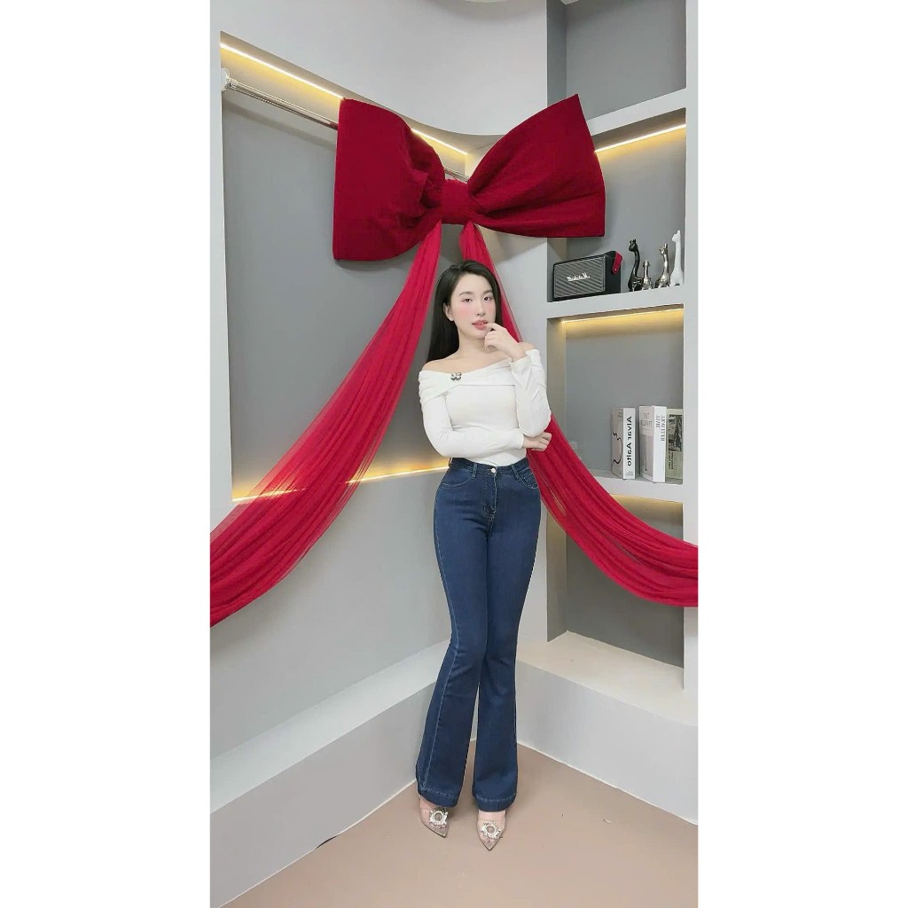 Quần Jeans NỮ, quần Bò nữ Lưng Cao Túi Hộp Sau