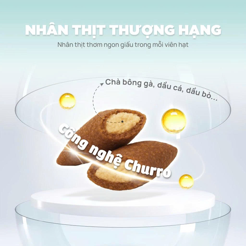Thức ăn hạt cho mèo PetQ C90, 90% từ thịt & dầu động vật, Dinh dưỡng, Ngon miệng, Dễ tiêu hóa
