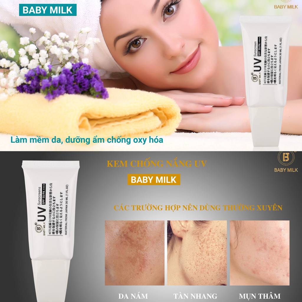 [Mới] Kem Chống Nắng UV Baby Milk - Hàng Hiệu Cao Thiên Nhi