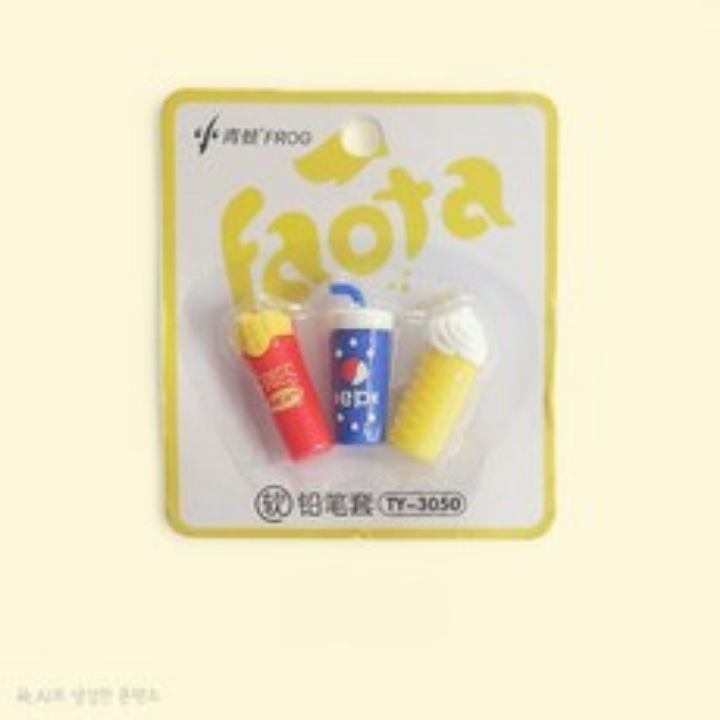 Nắp đậy bút chì bút máy nhiều hình Kawaii (vỉ 3 cái)