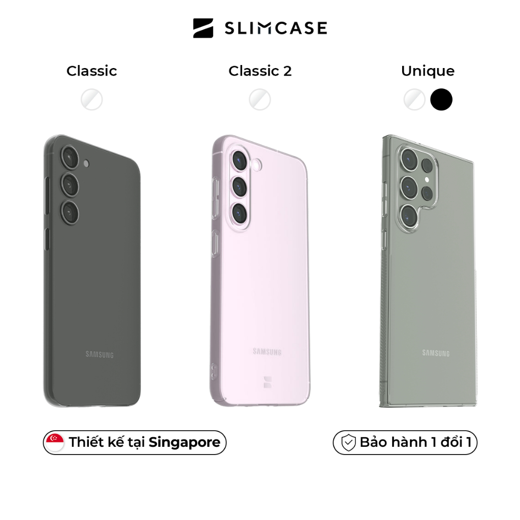 Ốp lưng Samsung S24 Ultra / S24 Plus / S24 & S23 Ultra / S23 Plus / S23 SLIMCASE - Không ố vàng, siêu mỏng