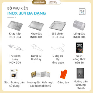 [CHÍNH HÃNG] Nồi Chiên Hấp Hơi Nước Đa Năng OLIVO SF1600 16L – OLED, 70+ Chế Độ, INOX304, Không Dầu