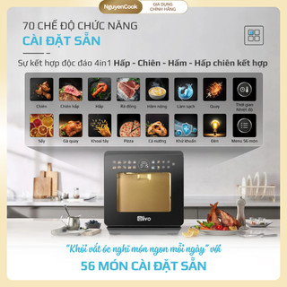 [CHÍNH HÃNG] Nồi Chiên Hấp Hơi Nước Đa Năng OLIVO SF1600 16L – OLED, 70+ Chế Độ, INOX304, Không Dầu