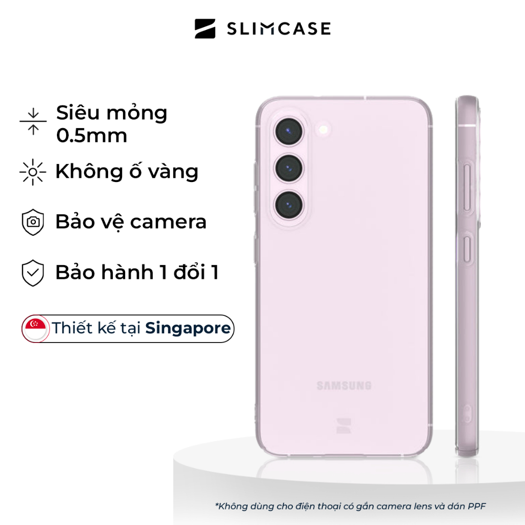Ốp lưng Samsung S24 Ultra / S24 Plus / S24 & S23 Ultra / S23 Plus / S23 SLIMCASE - Không ố vàng, siêu mỏng