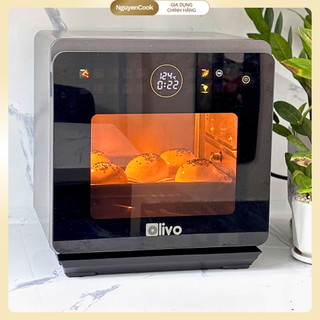 [CHÍNH HÃNG] Nồi Chiên Hấp Hơi Nước Đa Năng OLIVO SF1600 16L – OLED, 70+ Chế Độ, INOX304, Không Dầu