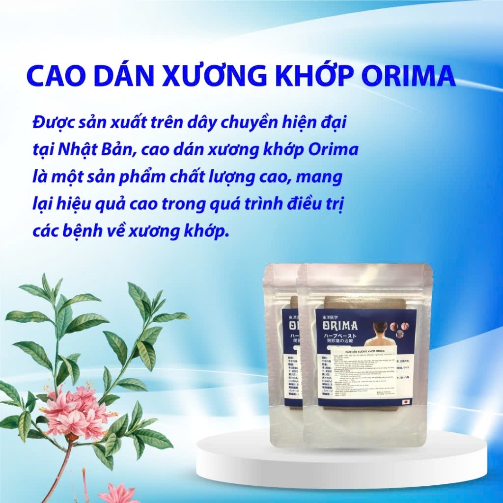 [ CHÍNH HÃNG ] Cao dán xương khớp giảm đau mỏi Orima - Miếng dán thảo dược