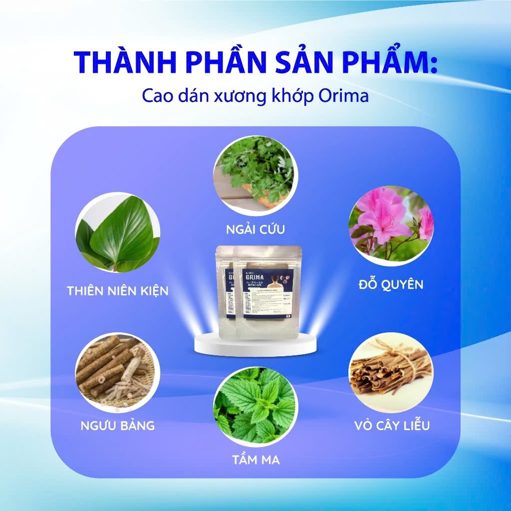 [ CHÍNH HÃNG ] Cao dán xương khớp giảm đau mỏi Orima - Miếng dán thảo dược