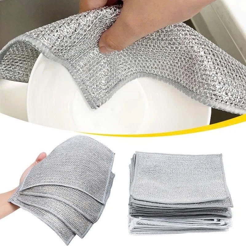 KHĂN RỬA CHÉN KIM LOẠI CỌ XOONG NỒI CHẢO LAU BỒN RỬA ĐA NĂNG SIÊU SẠCH ...