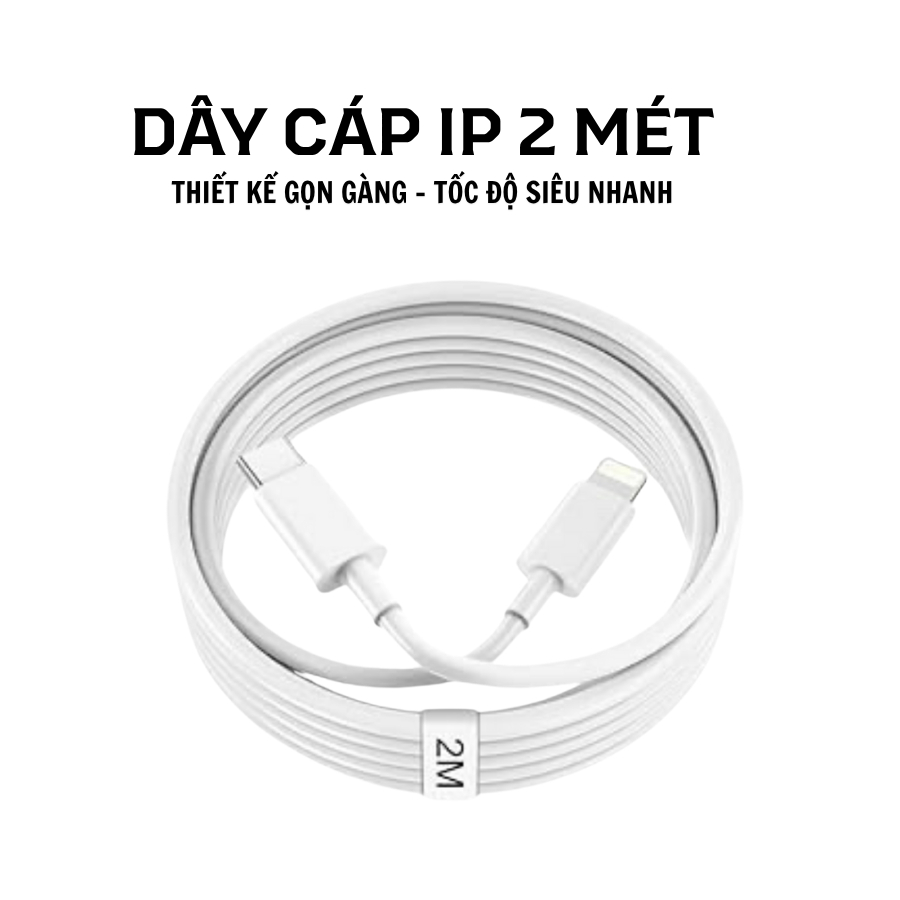 Cáp sạc nhanh PD 20W Bản Cao Cấp, Tốc Độ Nhanh Thông Minh Độ Bền Cao Bảo Vệ Pin (AYUMO MART).