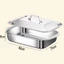 combo 3 Khay inox đa năng có nắp,khay ăn hấp cá nấu canh làm bánh dùng cho mọi loại bếp