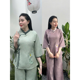 LTụ Nơ An Phối Vải ẤnĐộ Cao Cấp Nữ ## An Vạc Áo# Đồ Lam Đi Chùa