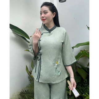 LTụ Nơ An Phối Vải ẤnĐộ Cao Cấp Nữ ## An Vạc Áo# Đồ Lam Đi Chùa