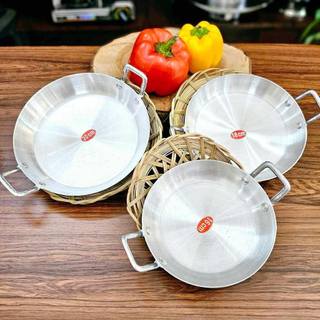 Chảo Nhôm Ốp La Đáy Bằng - CHẢO NHÔM ĐÁY BẰNG Có Quai Cầm, Chiên Trứng, Chiên Cá, Ốp La Bánh Mì, Bò Né Tiện Lợi