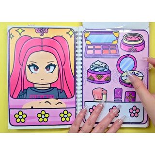 Đồ chơi bóc dán Trang điểm Roblox búp bê Kpop Demon - Búp bê giấy