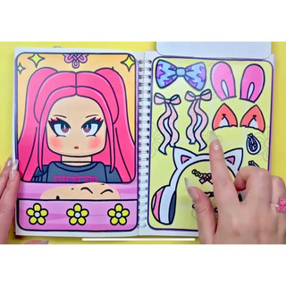 Đồ chơi bóc dán Trang điểm Roblox búp bê Kpop Demon - Búp bê giấy