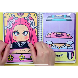 Đồ chơi bóc dán Trang điểm Roblox búp bê Kpop Demon - Búp bê giấy